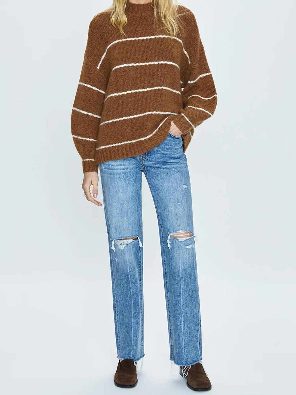 Pistola Carlen Sweater in Caramel Stripe