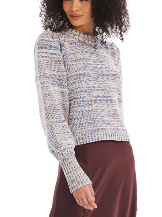 Allison Charlotte Sweater in Ivory/Blue