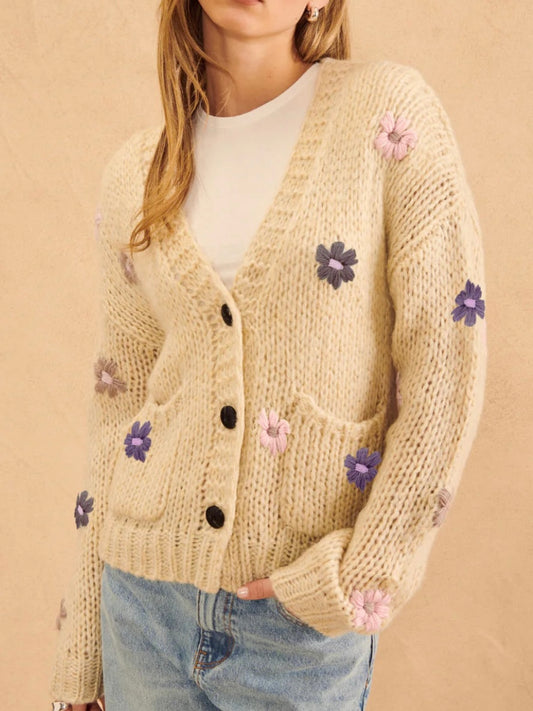 John & Jenn Franco Cardigan in Sugar Plum