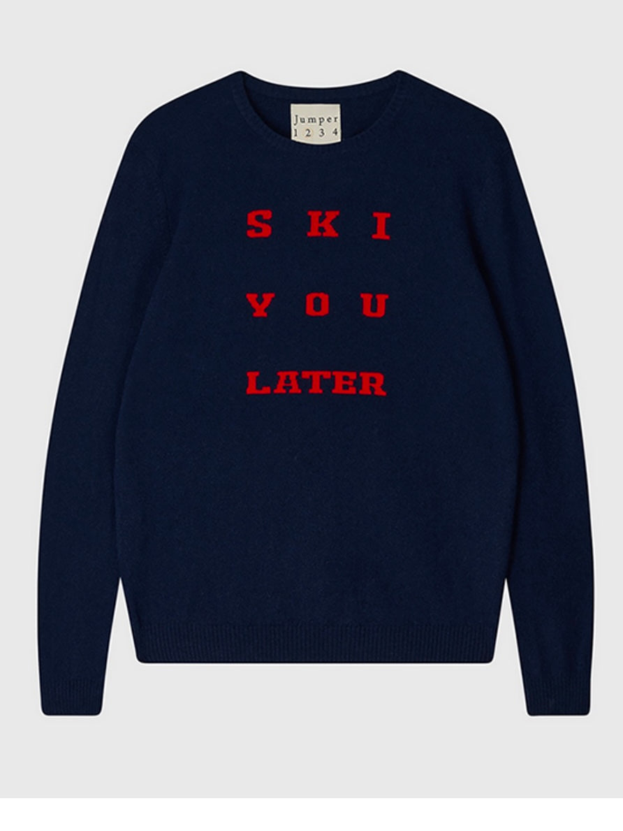 Jumper 1234 Ski You Later Crew Navy/Red