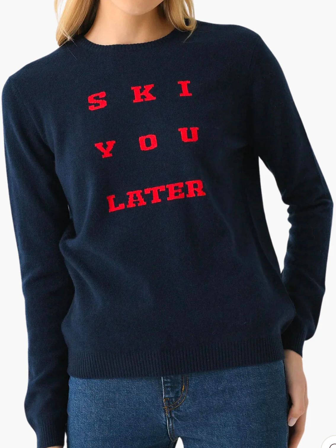 Jumper 1234 Ski You Later Crew Navy/Red