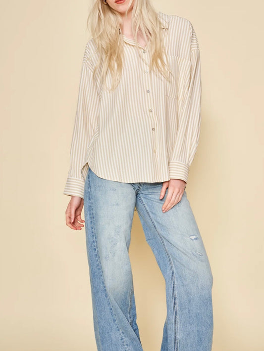DRA Matera Top in Yellow Stripe