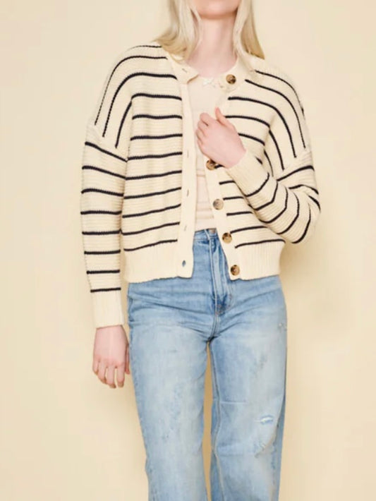 DRA Amara Cardigan in Navy Stripe