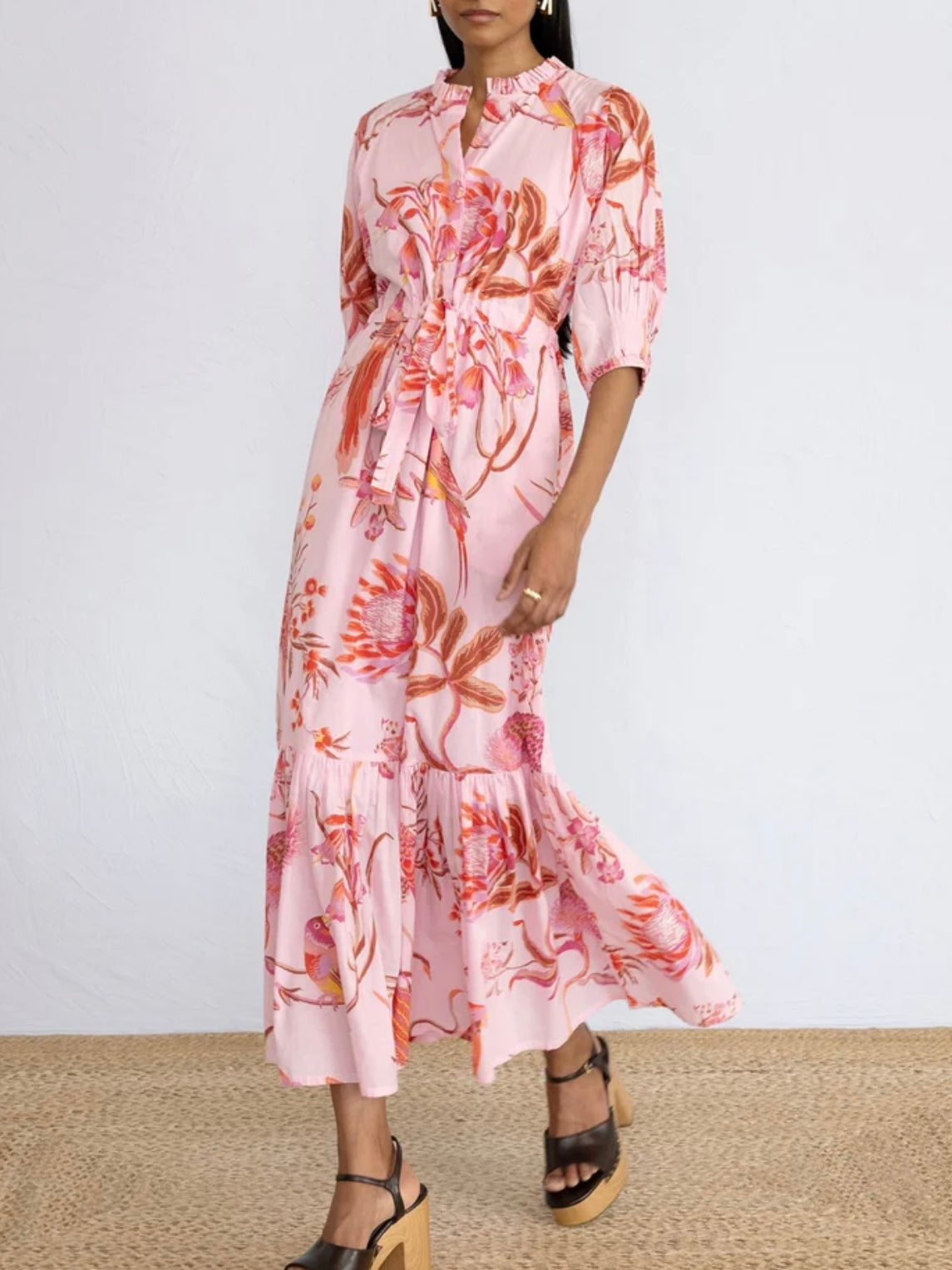 BANJANAN Betty Dress Botany Bay Pink Mist