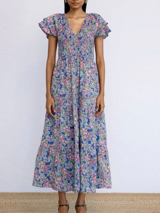 BANJANAN Ira Dress Arcadia Dazzling Blue