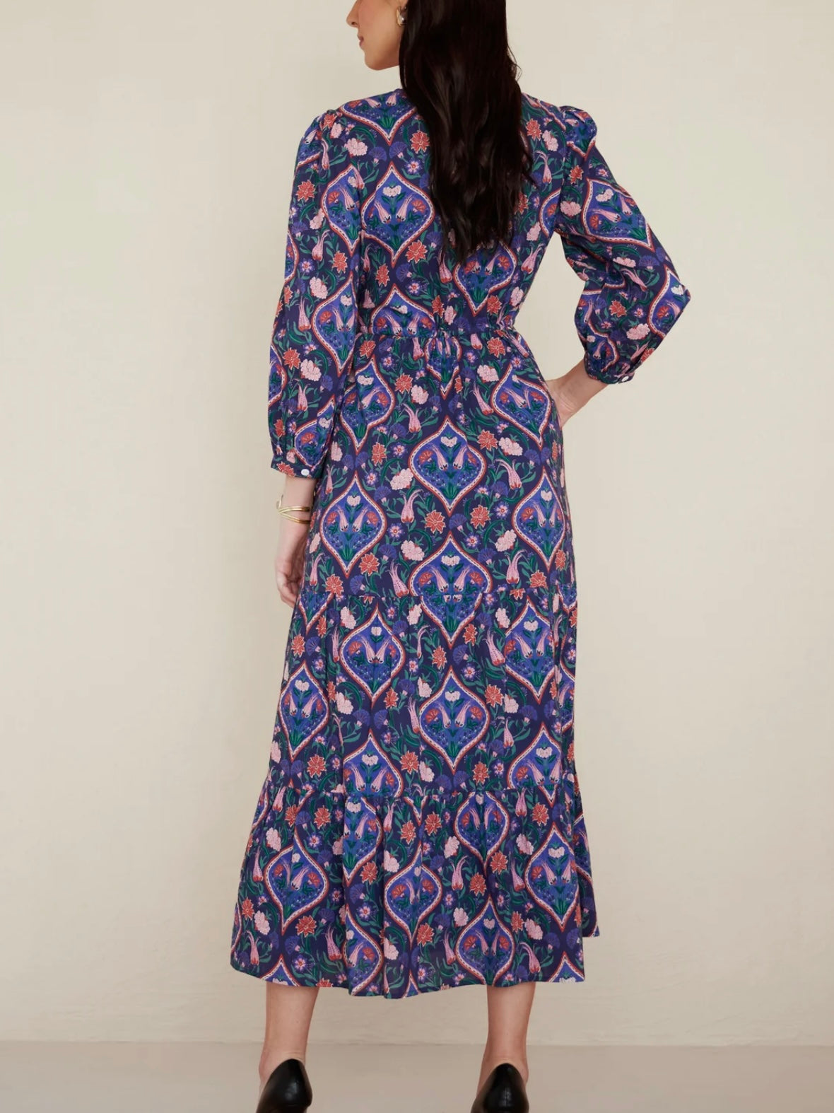 Banjanan Castor Dress Persian Tile Lapis