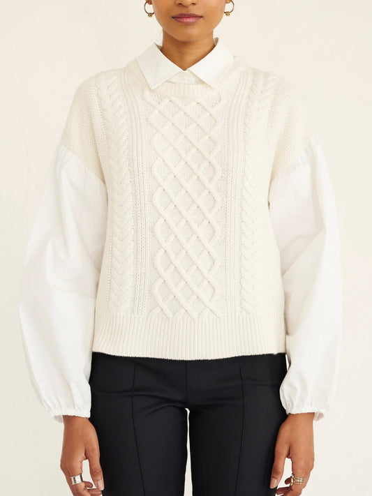 Banjanan Skye Cable Shirt Ivory