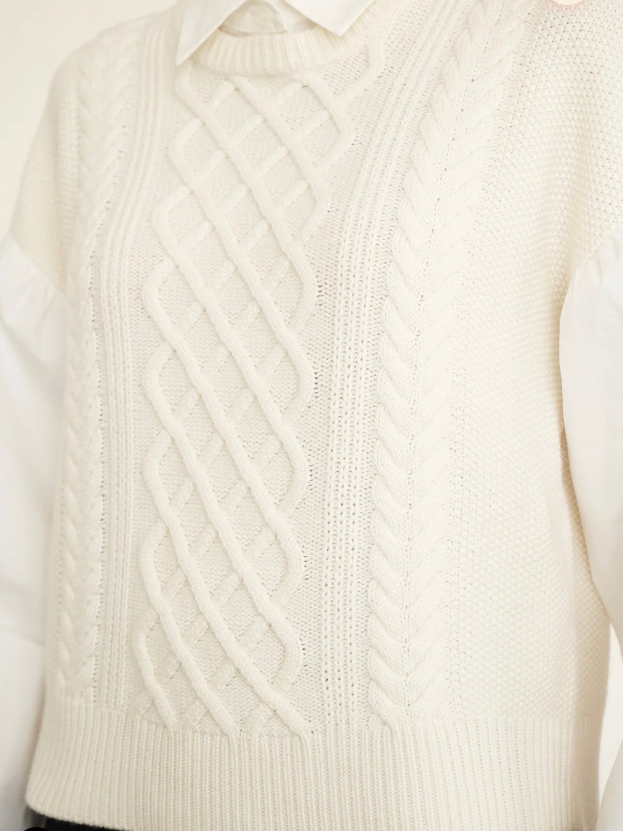 Banjanan Skye Cable Shirt Ivory