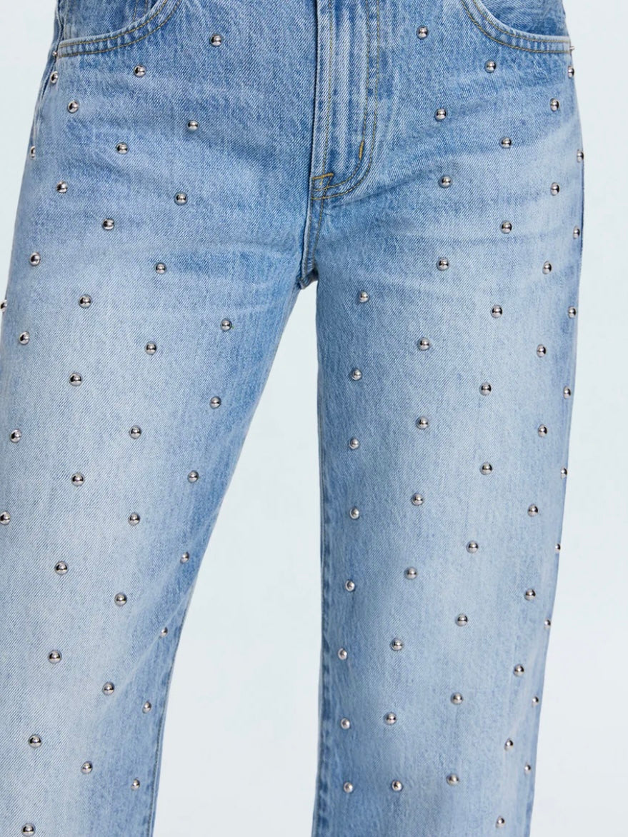 Pistola Lexi Mid Rise Bowed Straight Jean - Aries
