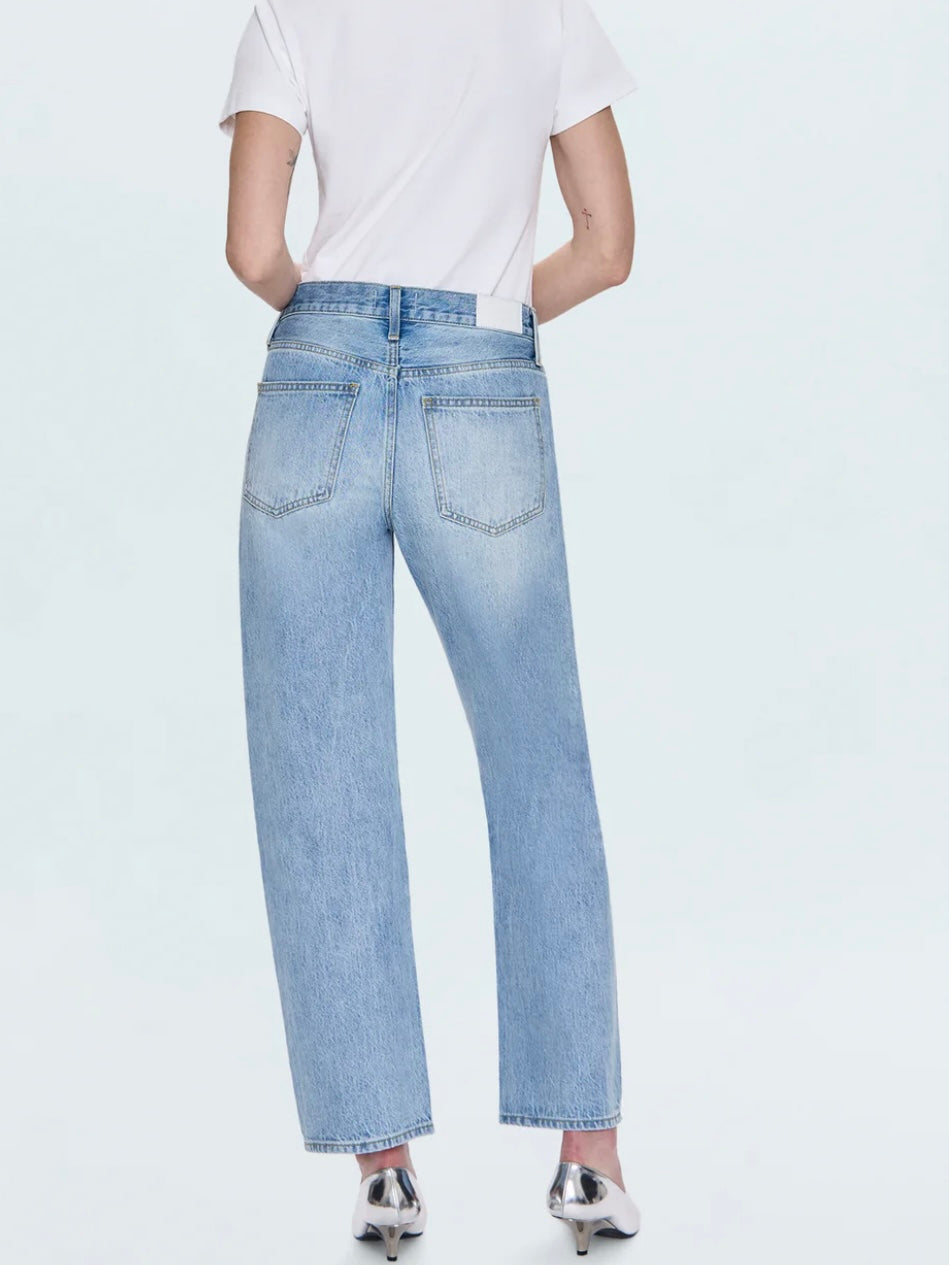 Pistola Lexi Mid Rise Bowed Straight Jean - Aries