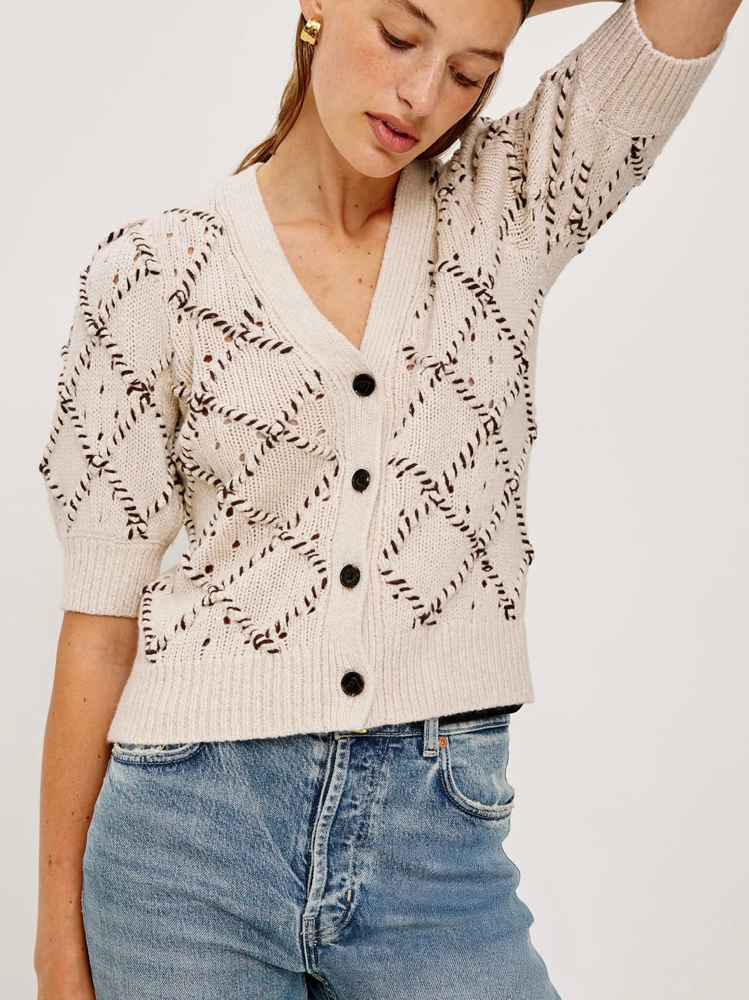 Rails Isla Cardigan Oat