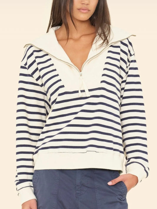 XIRENA Natural Stripe Kat Terry Sweatshirt