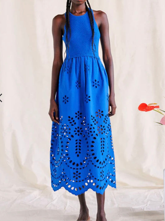 Saylor Dawn Dress Cerulean