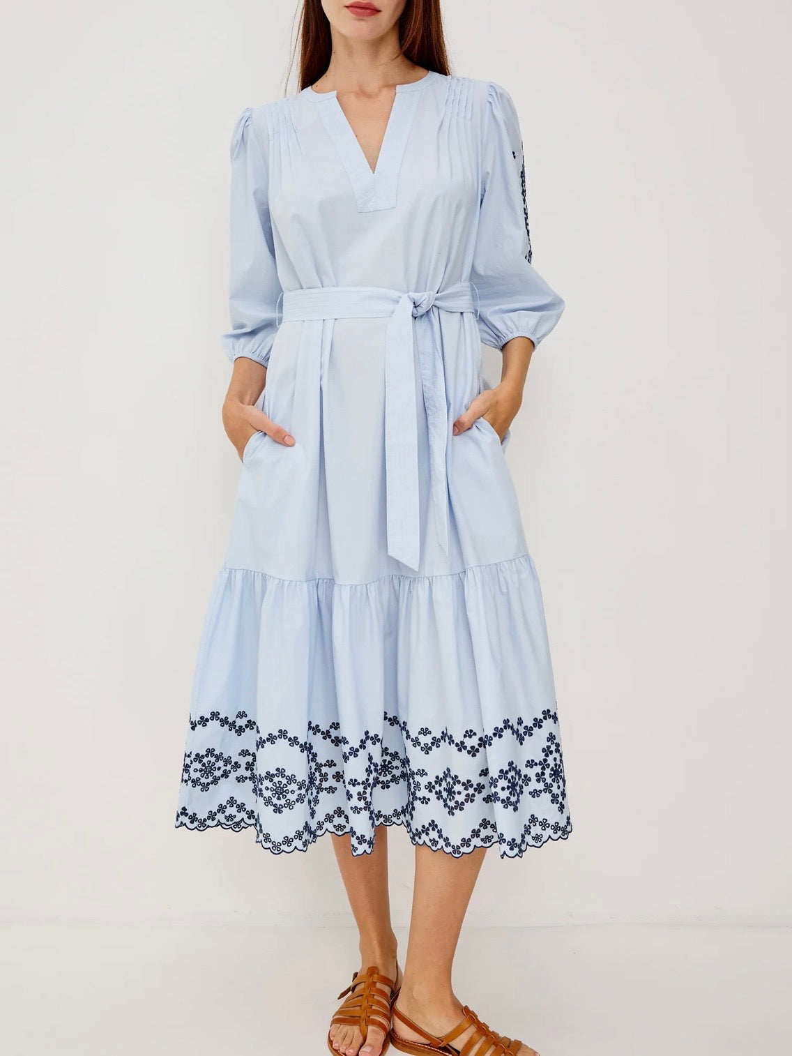 Rails Carmel Dress Blue Bird