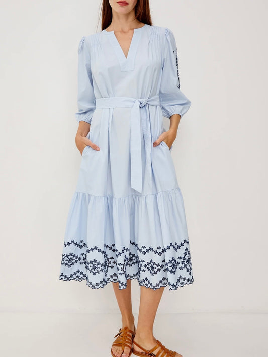 Rails Carmel Dress Blue Bird