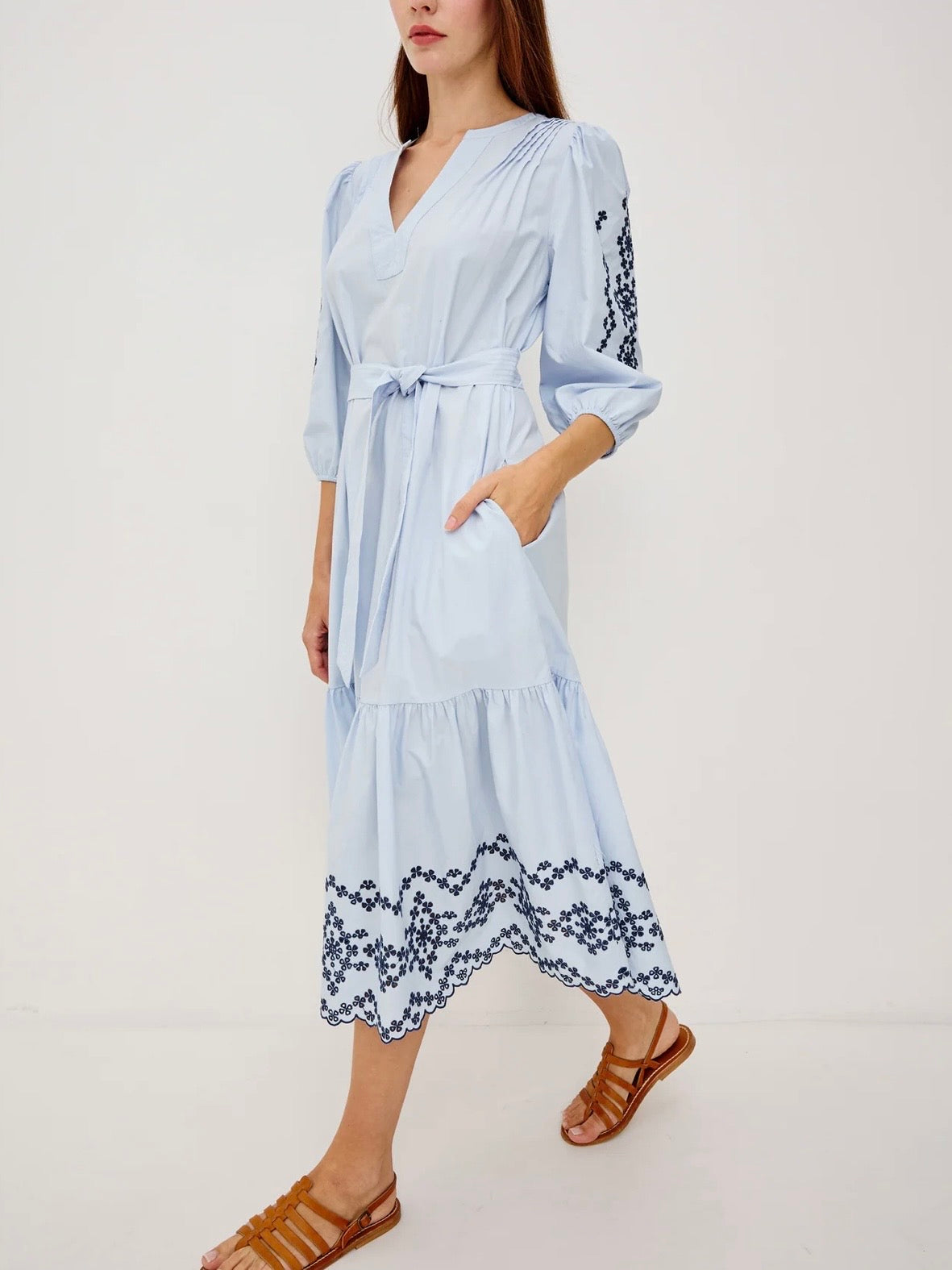 Rails Carmel Dress Blue Bird