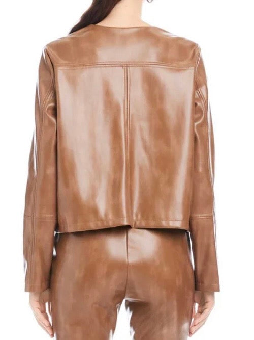 Fifteen Twenty Kaylyn Faux Leather Jacket Latte