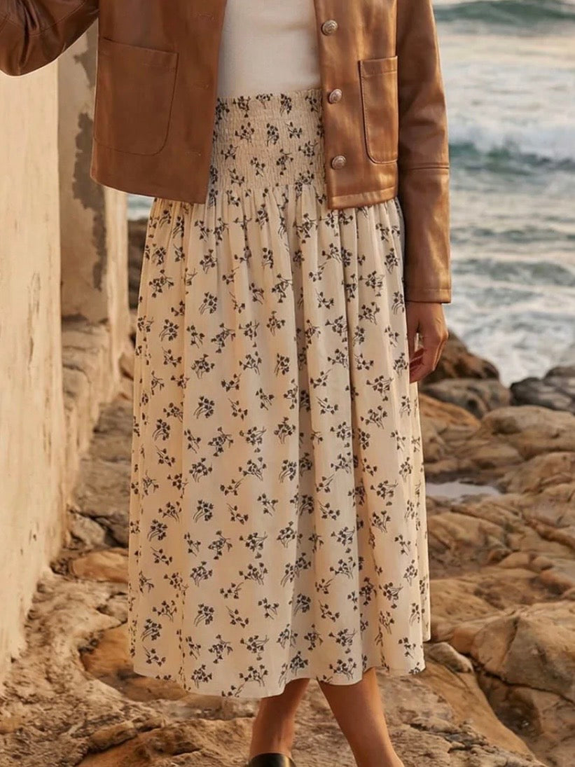Fifteen Twenty Rhea Smocked Waist Skirt