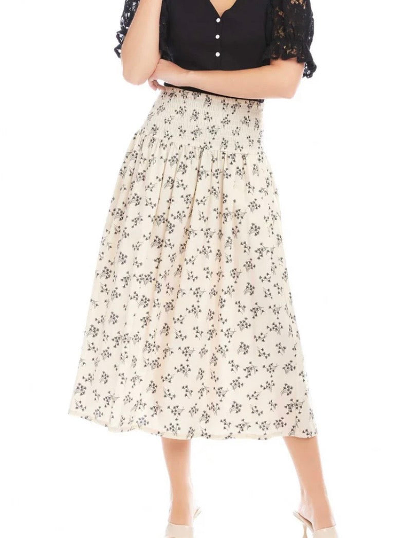 Fifteen Twenty Rhea Smocked Waist Skirt