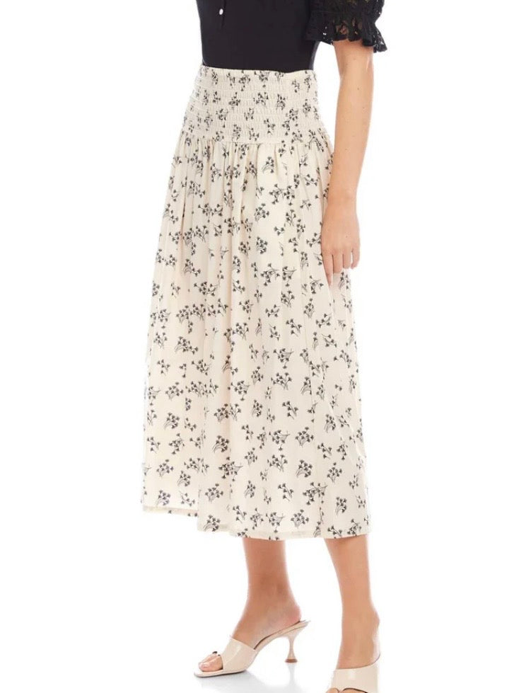 Fifteen Twenty Rhea Smocked Waist Skirt