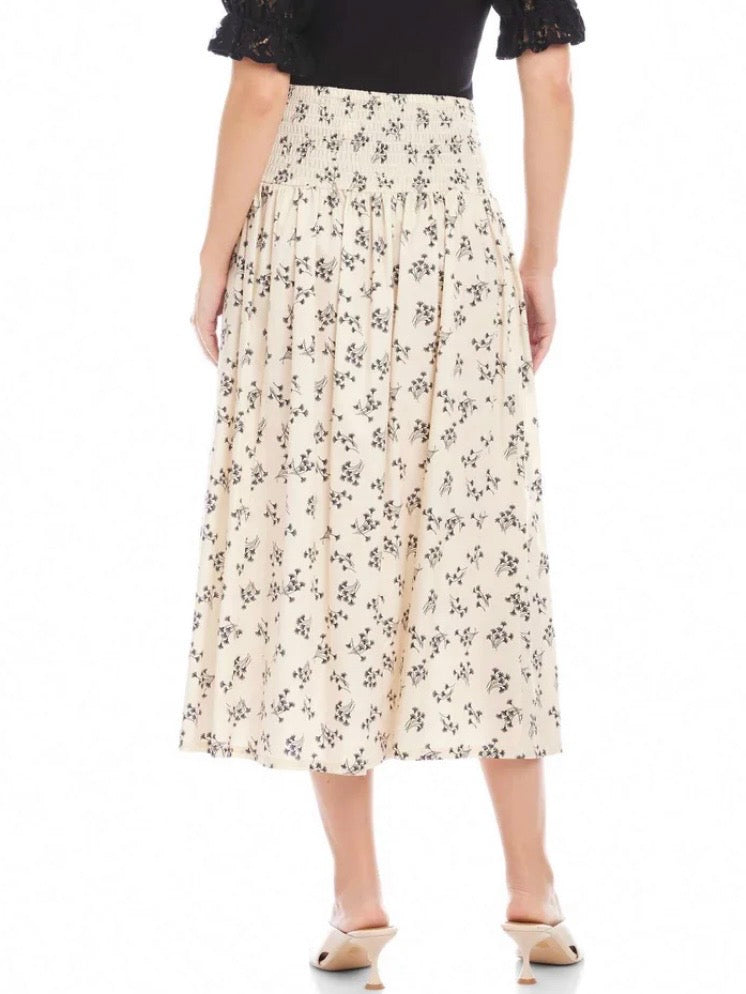 Fifteen Twenty Rhea Smocked Waist Skirt
