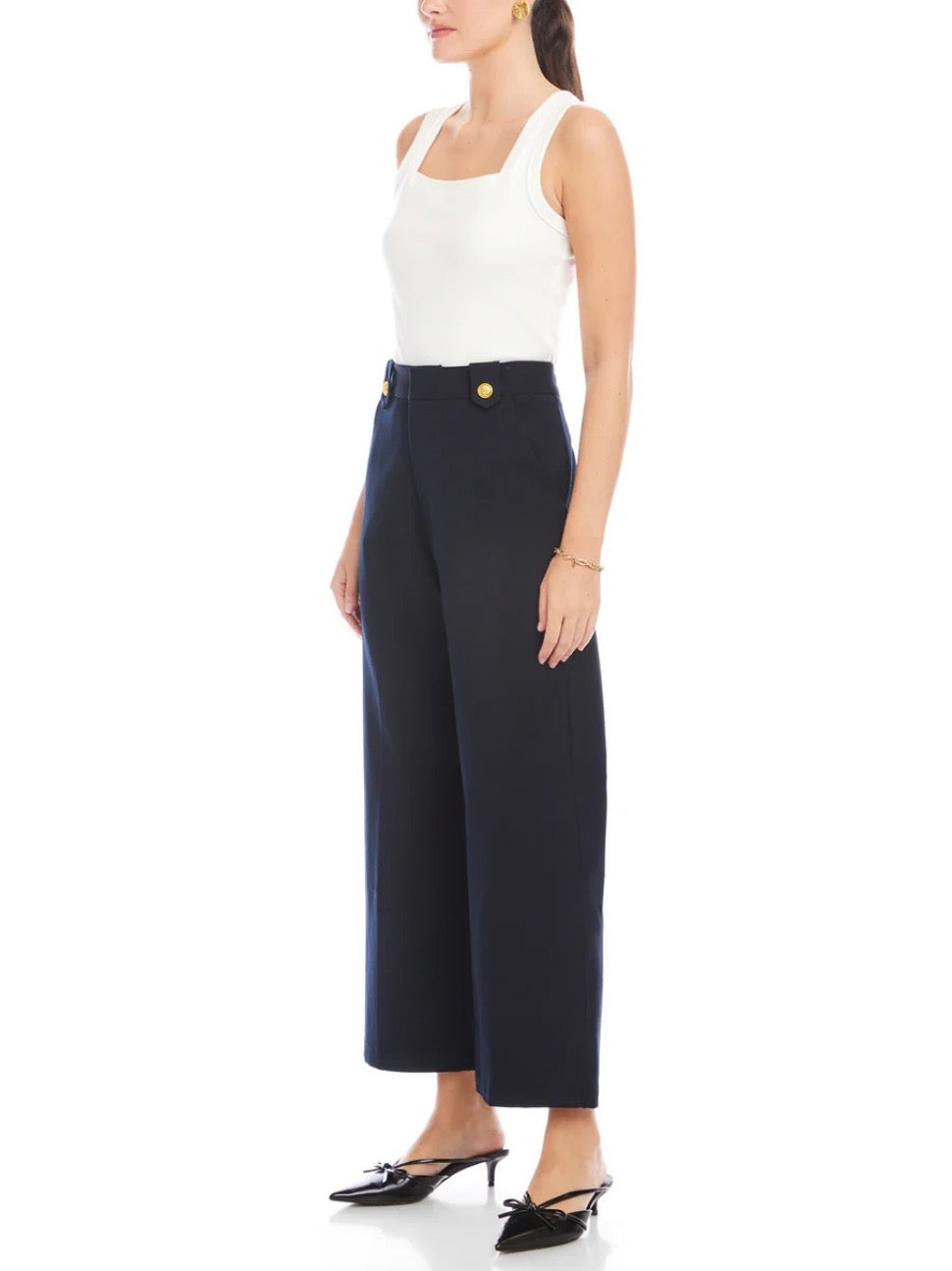 Fifteen Twenty Janice Cropped Wide-Leg Pants