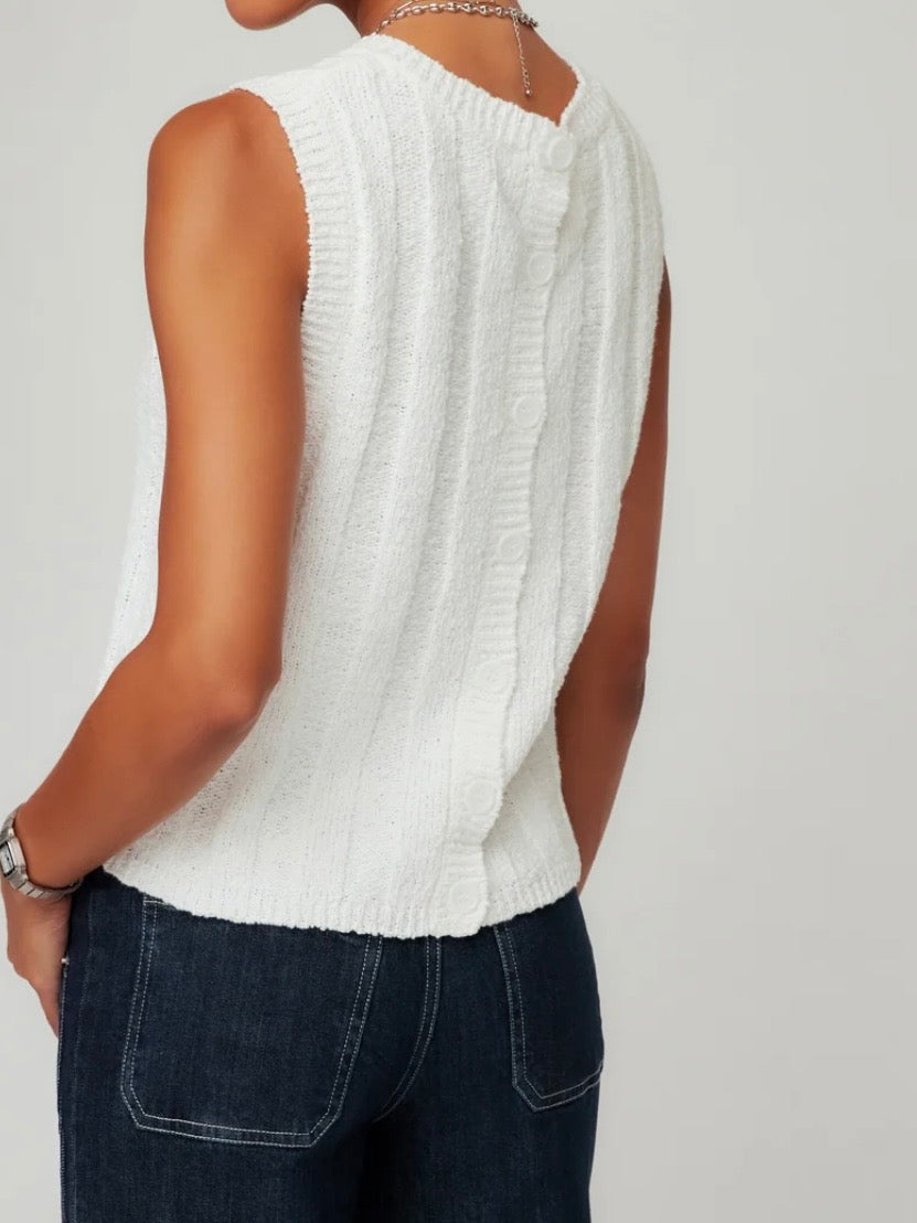 Fifteen Twenty Zaydee Crochet Tank Top Off White