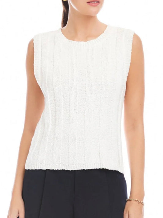 Fifteen Twenty Zaydee Crochet Tank Top Off White