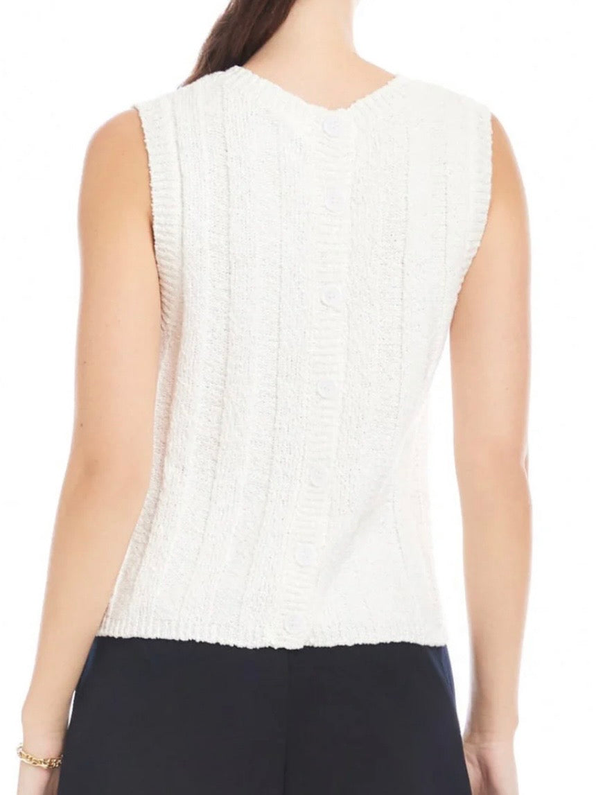 Fifteen Twenty Zaydee Crochet Tank Top Off White