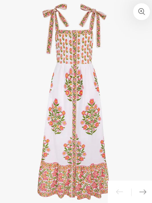 Pink City Prints Mixed Peony Elena Dress