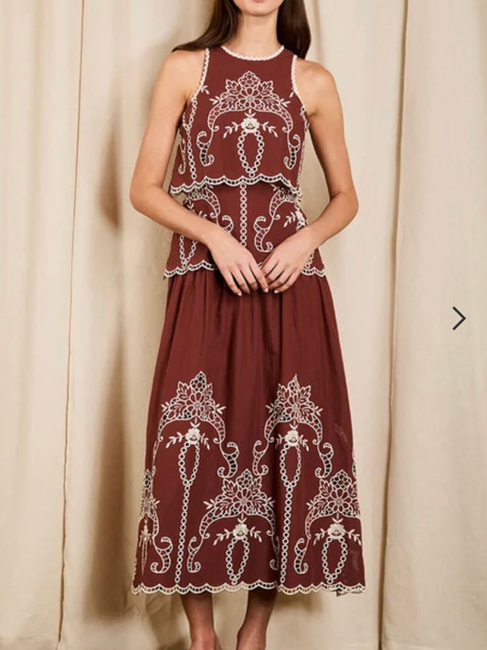 Saylor Alyona Dress Brown