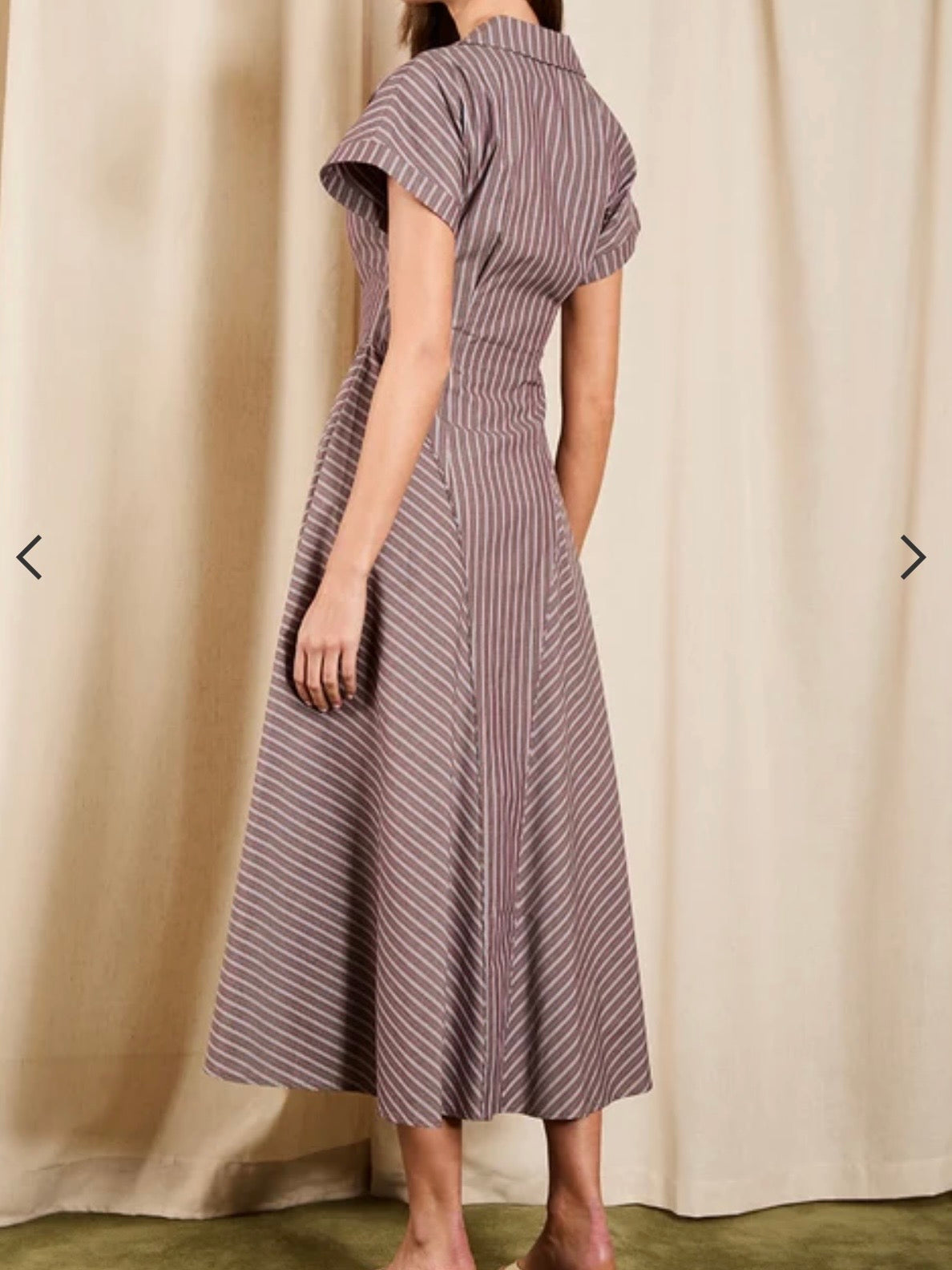 Saylor Jora Dress Chestnut Stripe