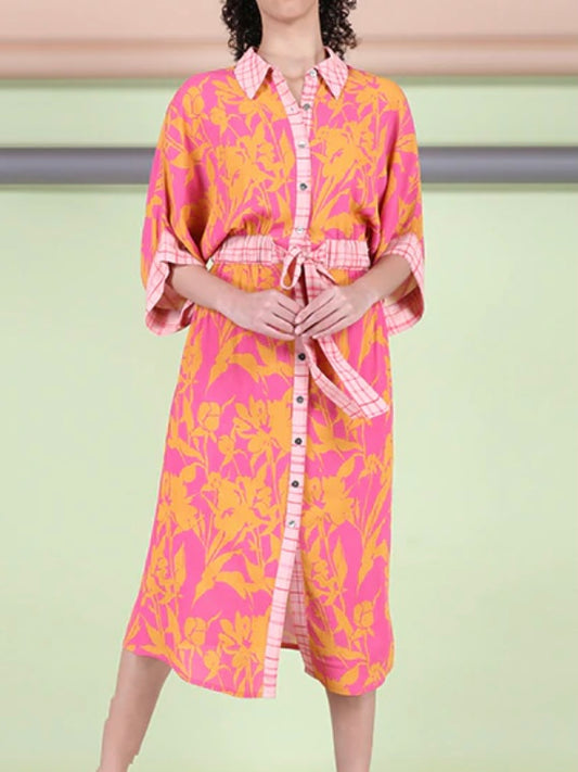 Bl^nk Tuija Shirt Dress in Pink