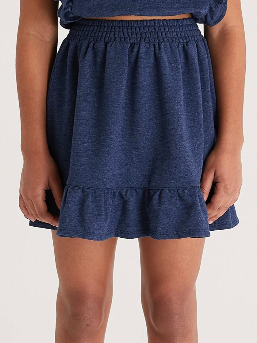 Z Supply Girls Orion Skirt in Midnight Blue