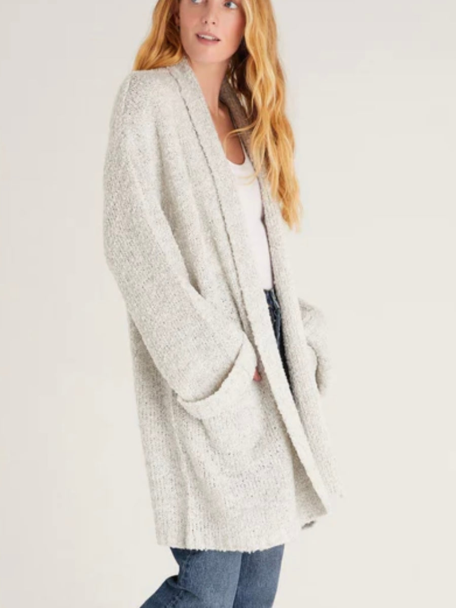 Z Supply Helen Oversized Cardigan in Heather Gray