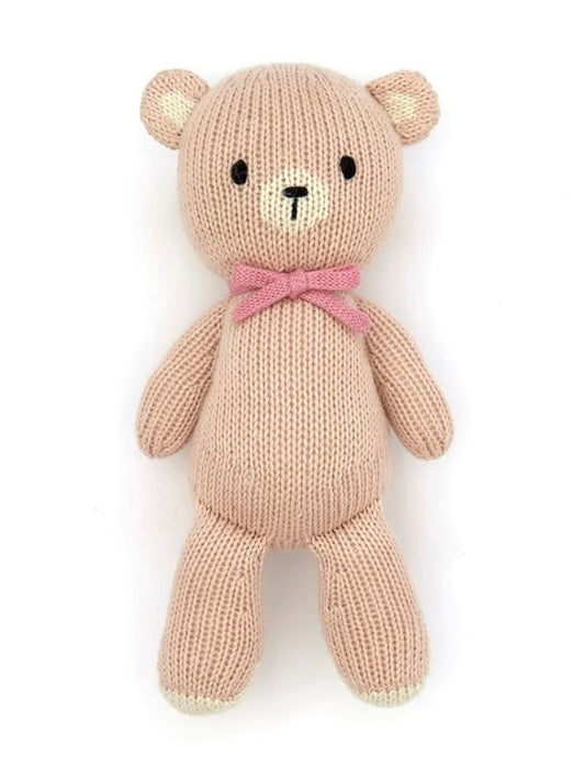 Tun Tun The 8.5" Baby Bear in Shell Pink and Strawberry